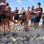 Liberación de tortuguitas marinas. Centro de Rescate de Tortugas Marinas,Cayo Largo.©Octavio Avila López